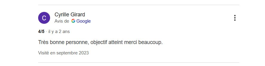 Avis Google patient 9 — Gérald Bovet psychothérapeute